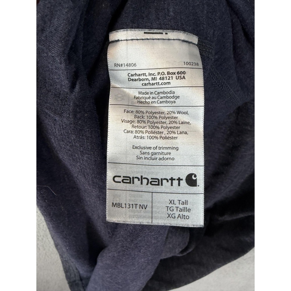 Carhartt Force Shirt Mens XLT Blue Heather Long Sleeve Thermal Workwear Mens - Picture 9 of 10